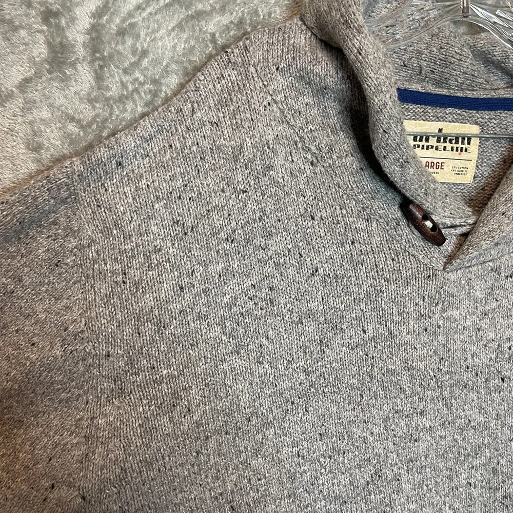 Urban Pipeline Men Classic Preppy Speckled Knit Cowl Neck Pullover Sweater 2XL